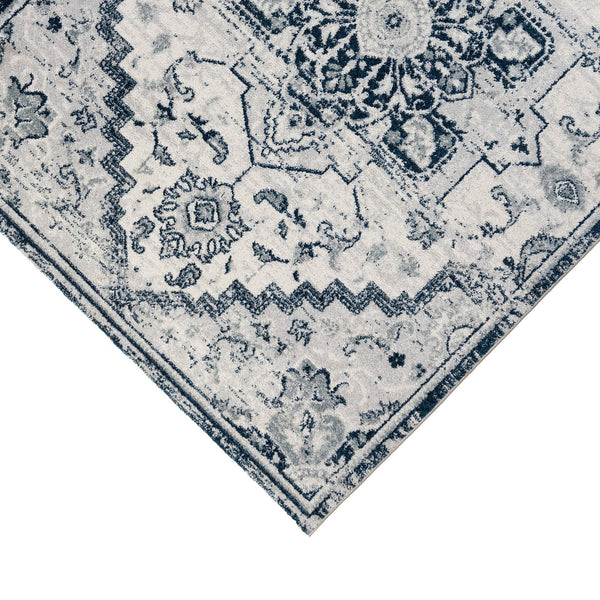 Alexandria Medallion Polypropylene Rug Low Pile Power Loomed for Indoor Home Decor