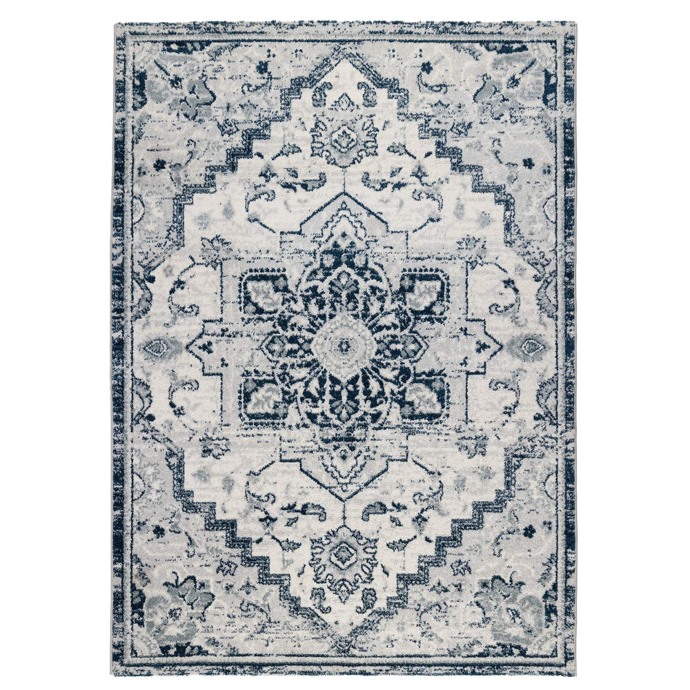 AMER Rugs Alexandria Medallion Polypropylene Rug Low Pile Power Loomed for Indoor Home Decor 6'7" X 6'7" ALX926767SQ