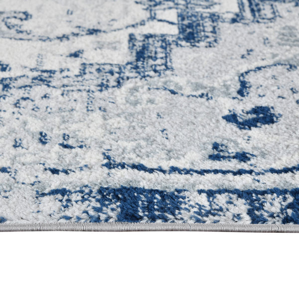 Alexandria Medallion Polypropylene Rug Low Pile Power Loomed for Indoor Home Decor