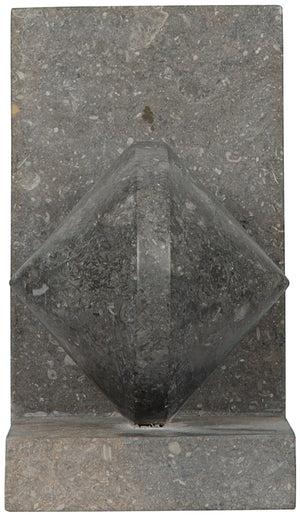 Noir Marble Bookends - Hand-Formed Elegance with Unique Veining for Stylish Home Decor & Organization AM-146BM