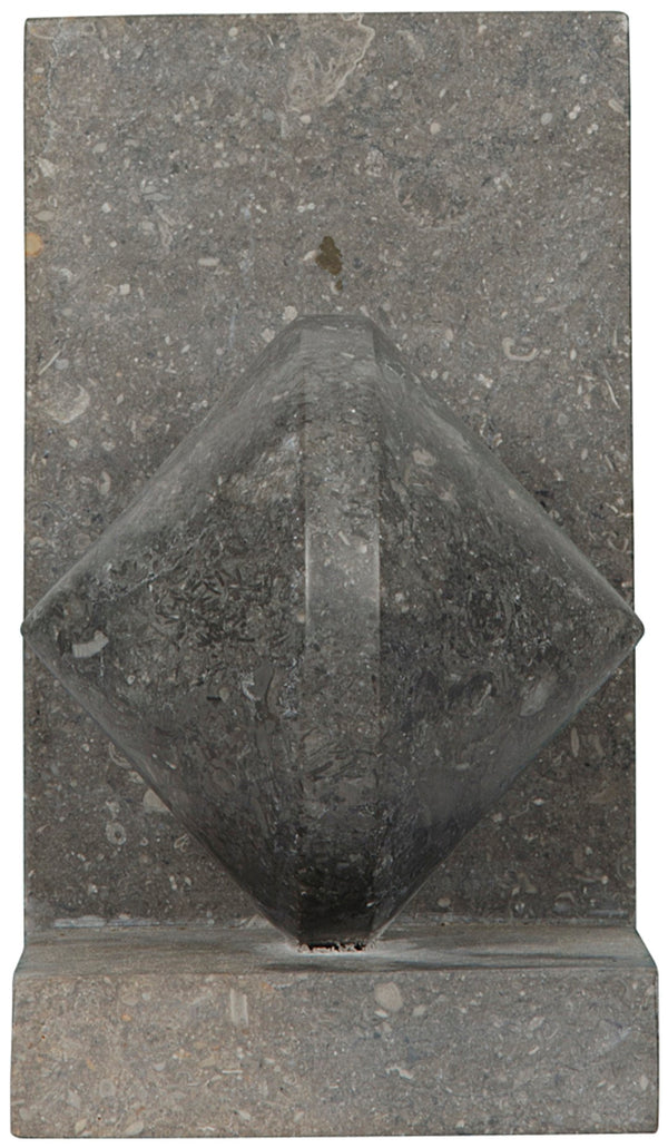 Noir Marble Bookends - Hand-Formed Elegance with Unique Veining for Stylish Home Decor & Organization AM-146BM