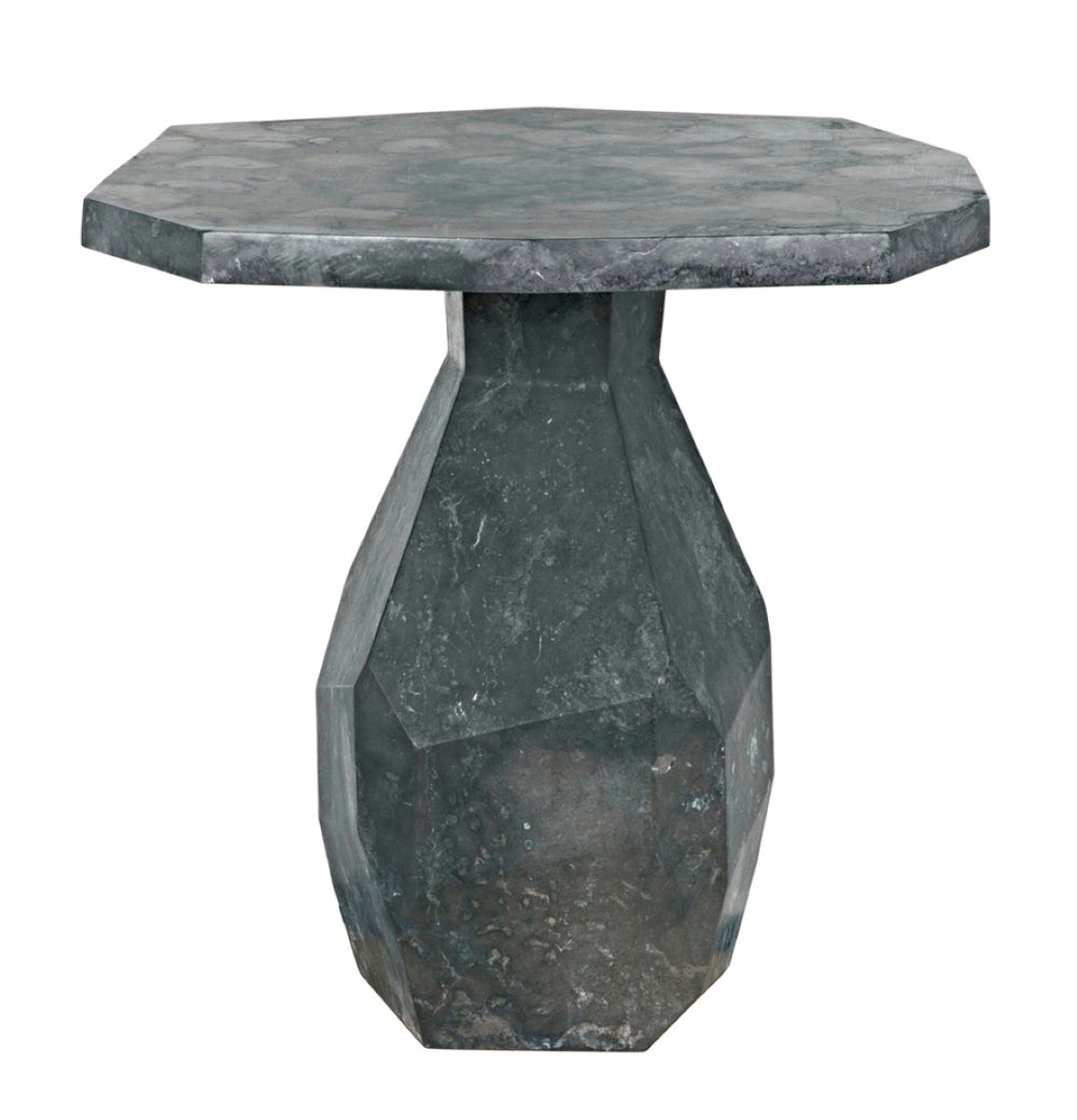 Noir Polyhedron Side Table - Timeless Elegance with Sculptural Design for Modern and Classic Interiors Black Marble AM-194BM
