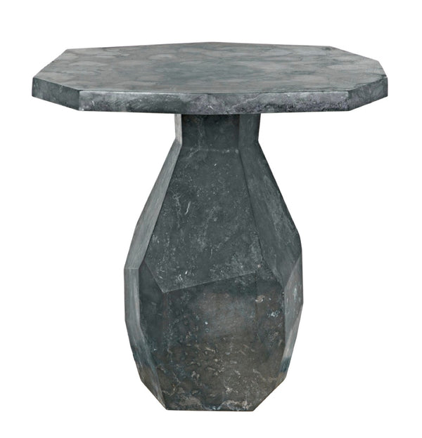 Noir Polyhedron Side Table - Timeless Elegance with Sculptural Design for Modern and Classic Interiors Black Marble AM-194BM