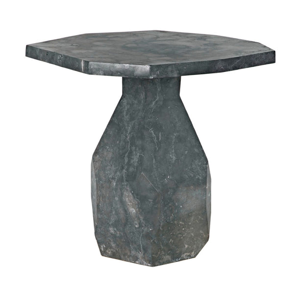 Noir Polyhedron Side Table - Timeless Elegance with Sculptural Design for Modern and Classic Interiors Black Marble AM-194BM