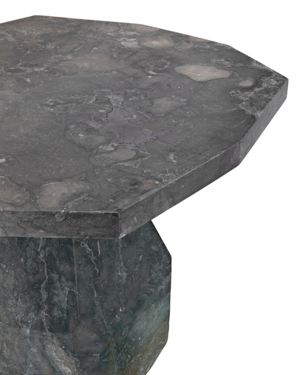 Noir Polyhedron Side Table - Timeless Elegance with Sculptural Design for Modern and Classic Interiors Black Marble AM-194BM