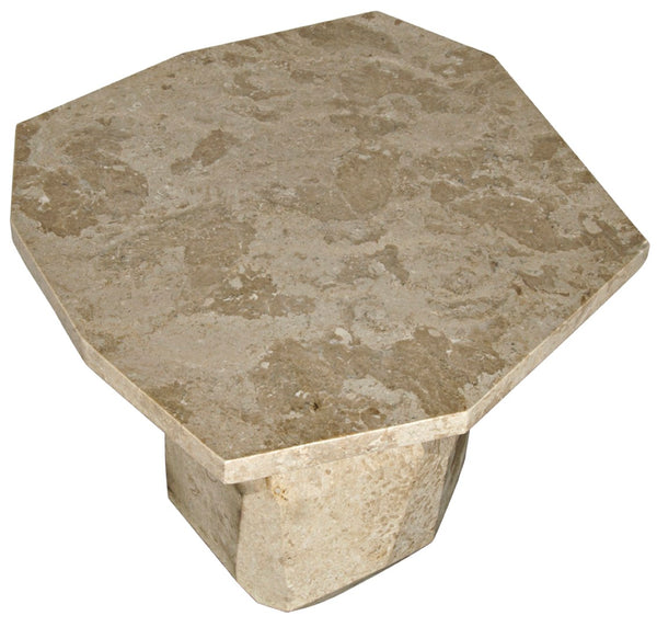 Noir Polyhedron Side Table - Timeless Elegance with Sculptural Design for Modern and Classic Interiors Natural AM-194WM