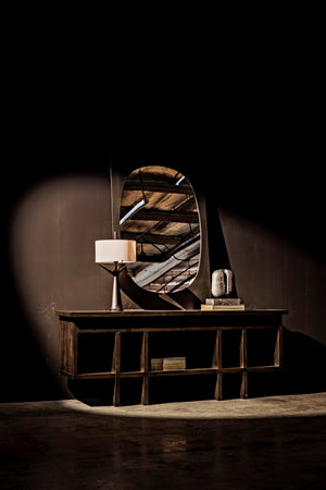 Noir Juno Sculpture - Stunning Solid Marble Art Piece with Organic Curves for Contemporary Home Decor AM-240BM