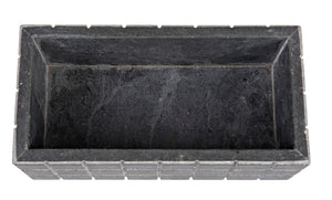 Noir Berlin Black Marble Box Set of 2 - Elegant Catch-Alls with Hand-Etched Design for Organizing Style AM-265BM2