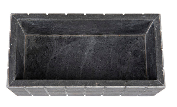 Noir Berlin Black Marble Box Set of 2 - Elegant Catch-Alls with Hand-Etched Design for Organizing Style AM-265BM2