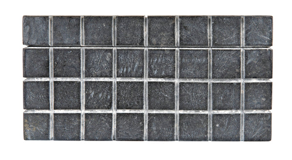 Noir Berlin Black Marble Box Set of 2 - Elegant Catch-Alls with Hand-Etched Design for Organizing Style AM-265BM2