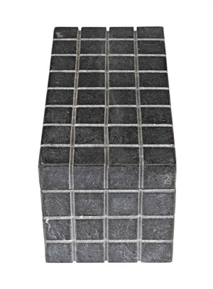 Noir Berlin Black Marble Box Set of 2 - Elegant Catch-Alls with Hand-Etched Design for Organizing Style AM-265BM2