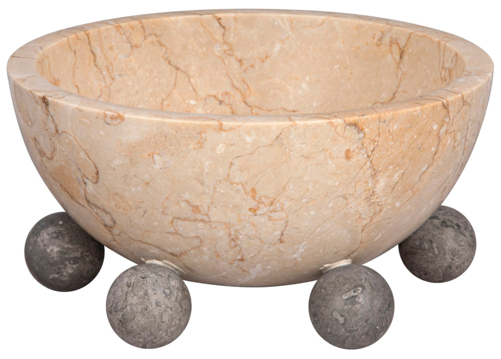 Noir Bala Bowl - Artisan-Crafted Solid Marble Accent Piece for Timeless Elegance and Versatile Decor AM-271WM