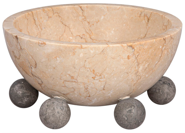 Noir Bala Bowl - Artisan-Crafted Solid Marble Accent Piece for Timeless Elegance and Versatile Decor AM-271WM
