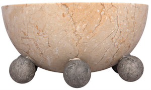 Noir Bala Bowl - Artisan-Crafted Solid Marble Accent Piece for Timeless Elegance and Versatile Decor AM-271WM