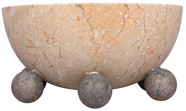 Noir Bala Bowl - Artisan-Crafted Solid Marble Accent Piece for Timeless Elegance and Versatile Decor AM-271WM