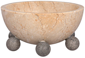 Noir Bala Bowl - Artisan-Crafted Solid Marble Accent Piece for Timeless Elegance and Versatile Decor AM-271WM