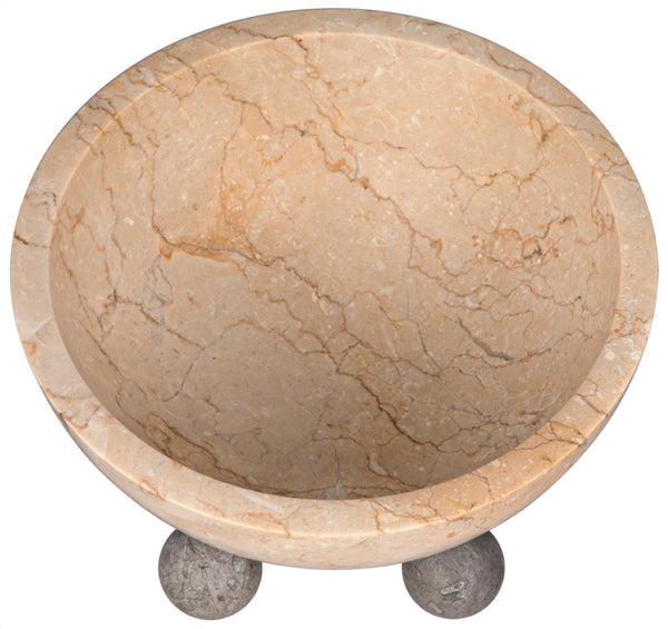 Noir Bala Bowl - Artisan-Crafted Solid Marble Accent Piece for Timeless Elegance and Versatile Decor AM-271WM