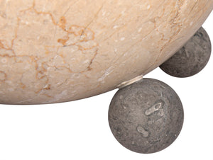 Noir Bala Bowl - Artisan-Crafted Solid Marble Accent Piece for Timeless Elegance and Versatile Decor AM-271WM