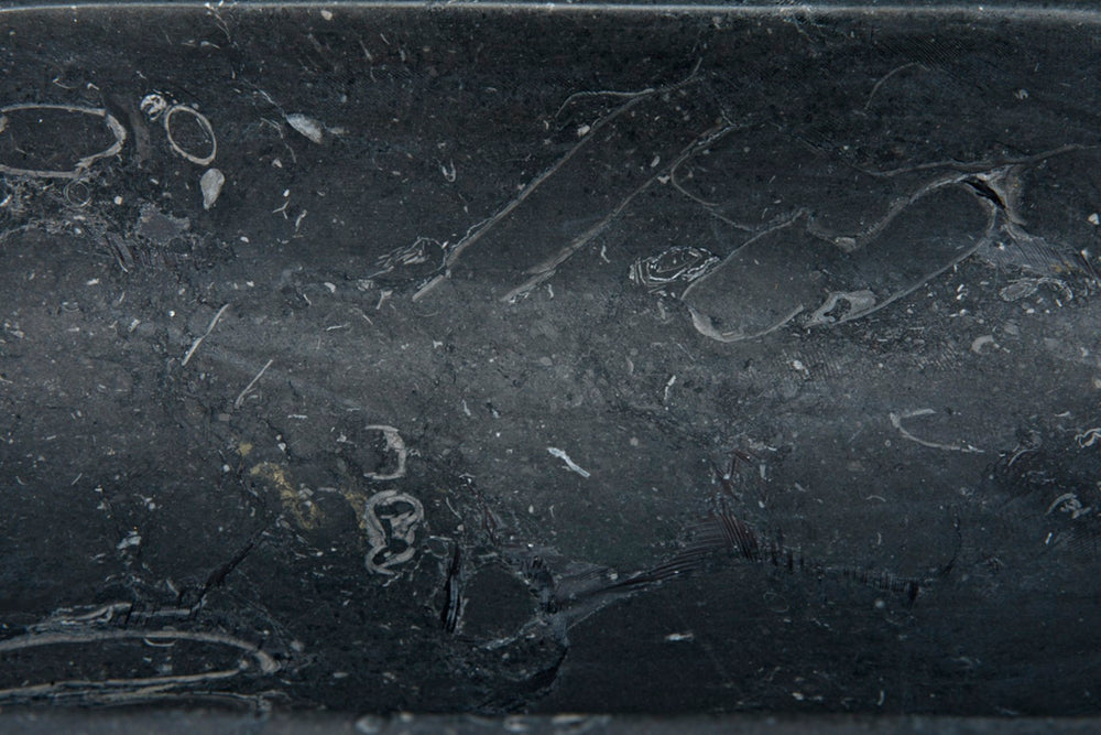 Noir Steve Marble Accent Tray - Artisan-Crafted Decorative Piece with Striking Veining for Home Decor AM-282BM