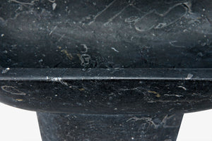 Noir Steve Marble Accent Tray - Artisan-Crafted Decorative Piece with Striking Veining for Home Decor AM-282BM