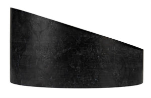 Noir Marshall Bowl – Artisan-Crafted Black Marble Centerpiece with Unique Veining for Stylish Decor AM-286BM