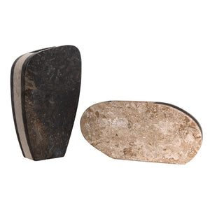 Noir Zola Marble Vases Set of 2 - Elegant Home Decor, Modern Luxury Focal Pieces for Any Room Display AM-289-2