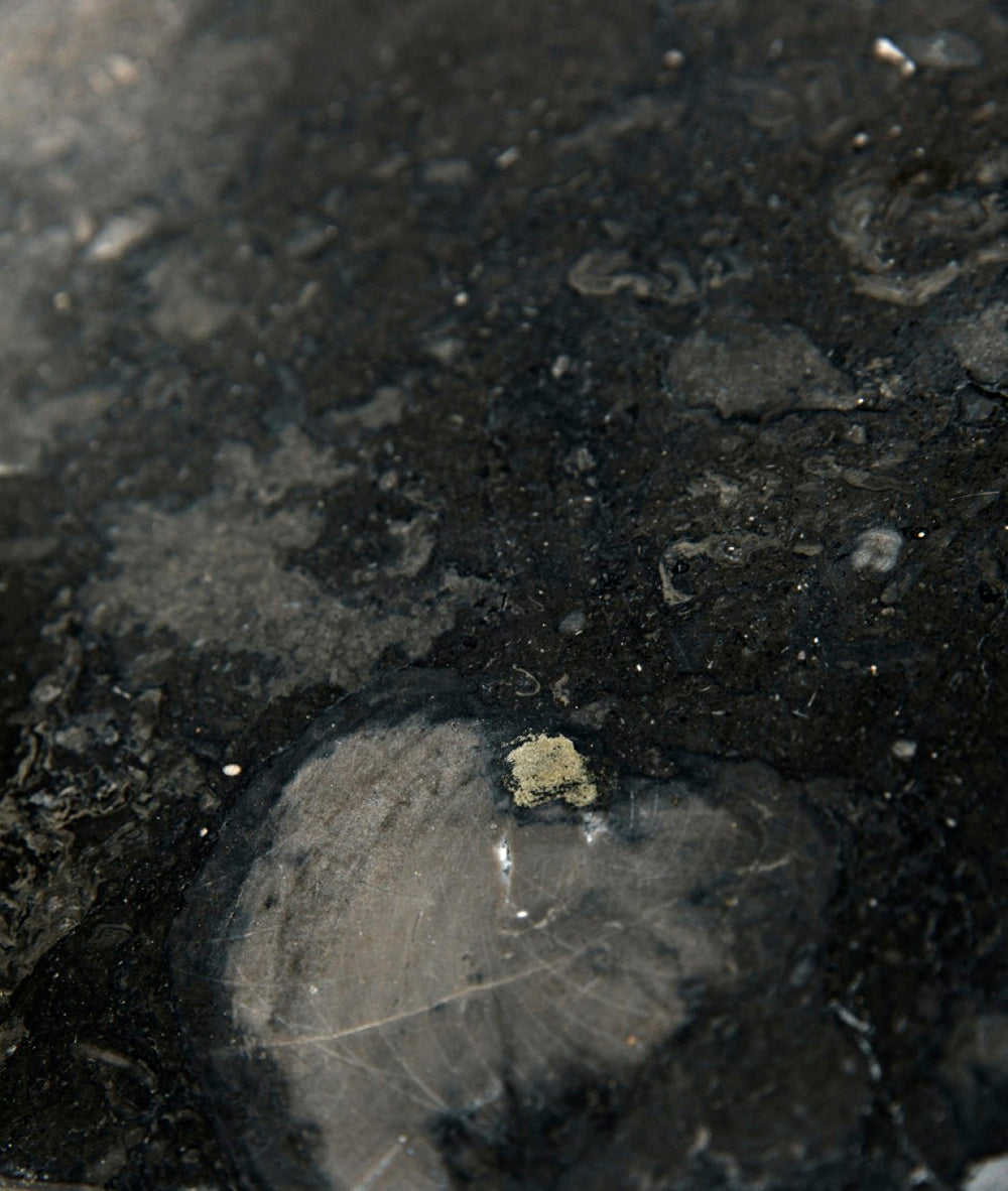 Noir North Side Table - Artisan-Crafted Black Marble Accent Table with Unique Veining for Modern Homes AM-293BM