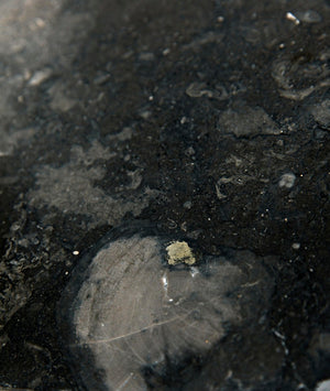 Noir North Side Table - Artisan-Crafted Black Marble Accent Table with Unique Veining for Modern Homes AM-293BM