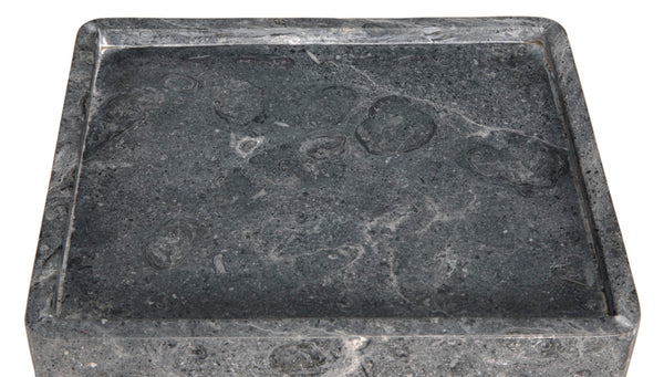 Noir Murakami Side Table - Luxurious Black Marble Accent Table for Modern Spaces, Versatile & Unique Design AM-314BM