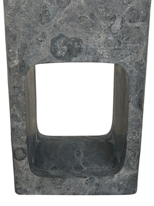 Noir Murakami Side Table - Luxurious Black Marble Accent Table for Modern Spaces, Versatile & Unique Design AM-314BM