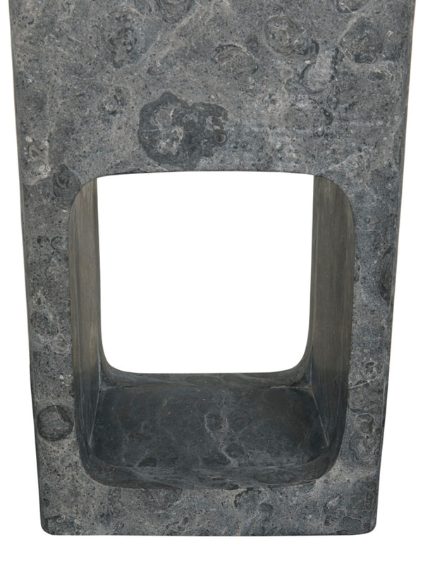 Noir Murakami Side Table - Luxurious Black Marble Accent Table for Modern Spaces, Versatile & Unique Design AM-314BM