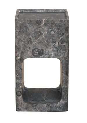 Noir Murakami Side Table - Luxurious Black Marble Accent Table for Modern Spaces, Versatile & Unique Design AM-314BM