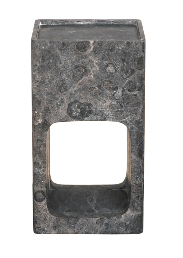 Noir Murakami Side Table - Luxurious Black Marble Accent Table for Modern Spaces, Versatile & Unique Design AM-314BM