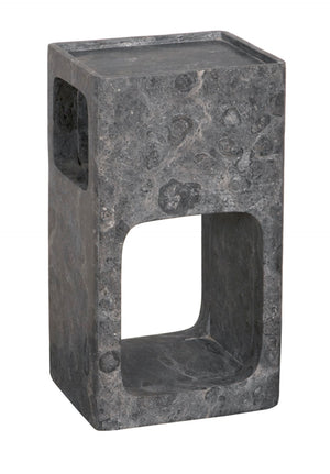 Noir Murakami Side Table - Luxurious Black Marble Accent Table for Modern Spaces, Versatile & Unique Design AM-314BM