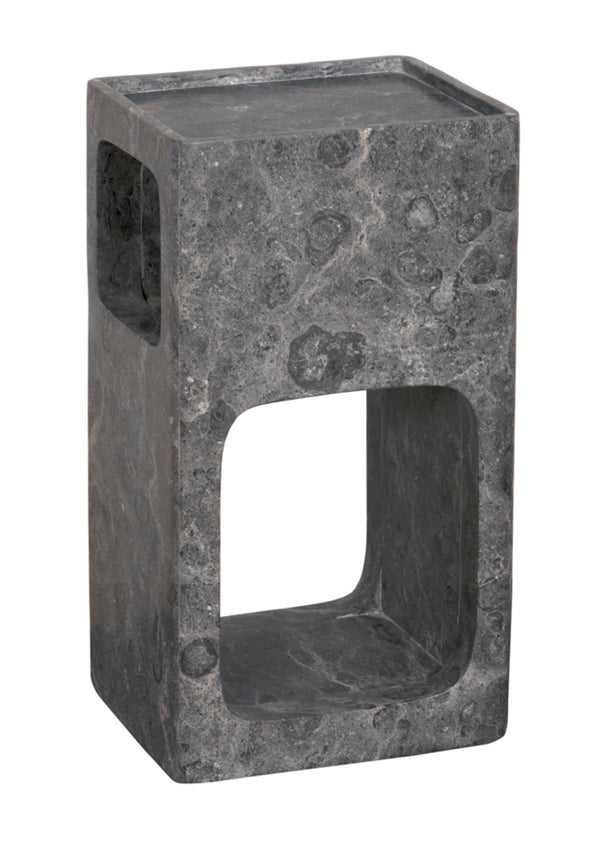 Noir Murakami Side Table - Luxurious Black Marble Accent Table for Modern Spaces, Versatile & Unique Design AM-314BM
