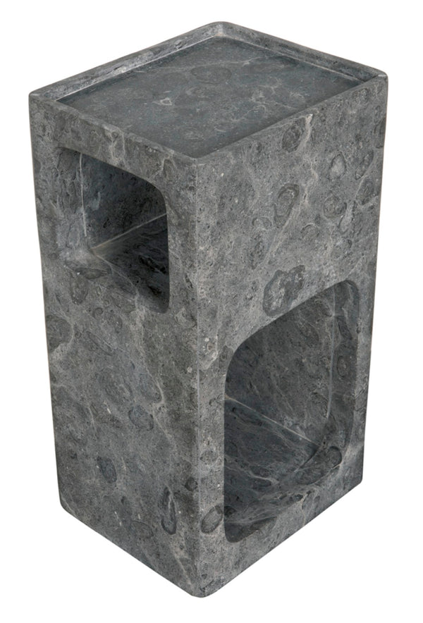 Noir Murakami Side Table - Luxurious Black Marble Accent Table for Modern Spaces, Versatile & Unique Design AM-314BM