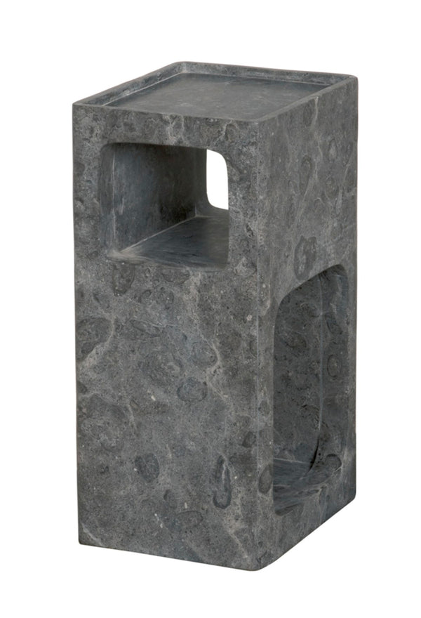 Noir Murakami Side Table - Luxurious Black Marble Accent Table for Modern Spaces, Versatile & Unique Design AM-314BM