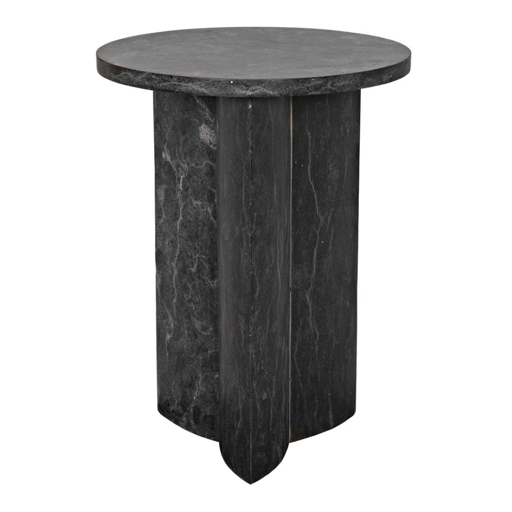 Noir Diana Side Table - Luxurious Black Marble Accent Piece for Modern Living Spaces & Timeless Elegance AM-316BM
