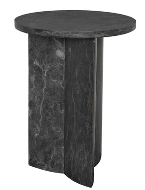 Noir Diana Side Table - Luxurious Black Marble Accent Piece for Modern Living Spaces & Timeless Elegance AM-316BM