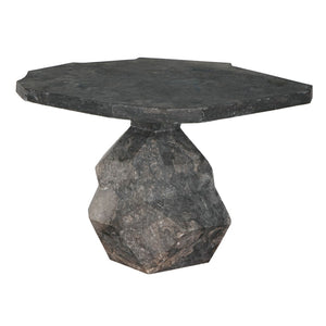 Noir Rind Accent Table - Sophisticated Marble Finish for Modern Luxury Living Spaces and Timeless Design Black Marble AM-318BM