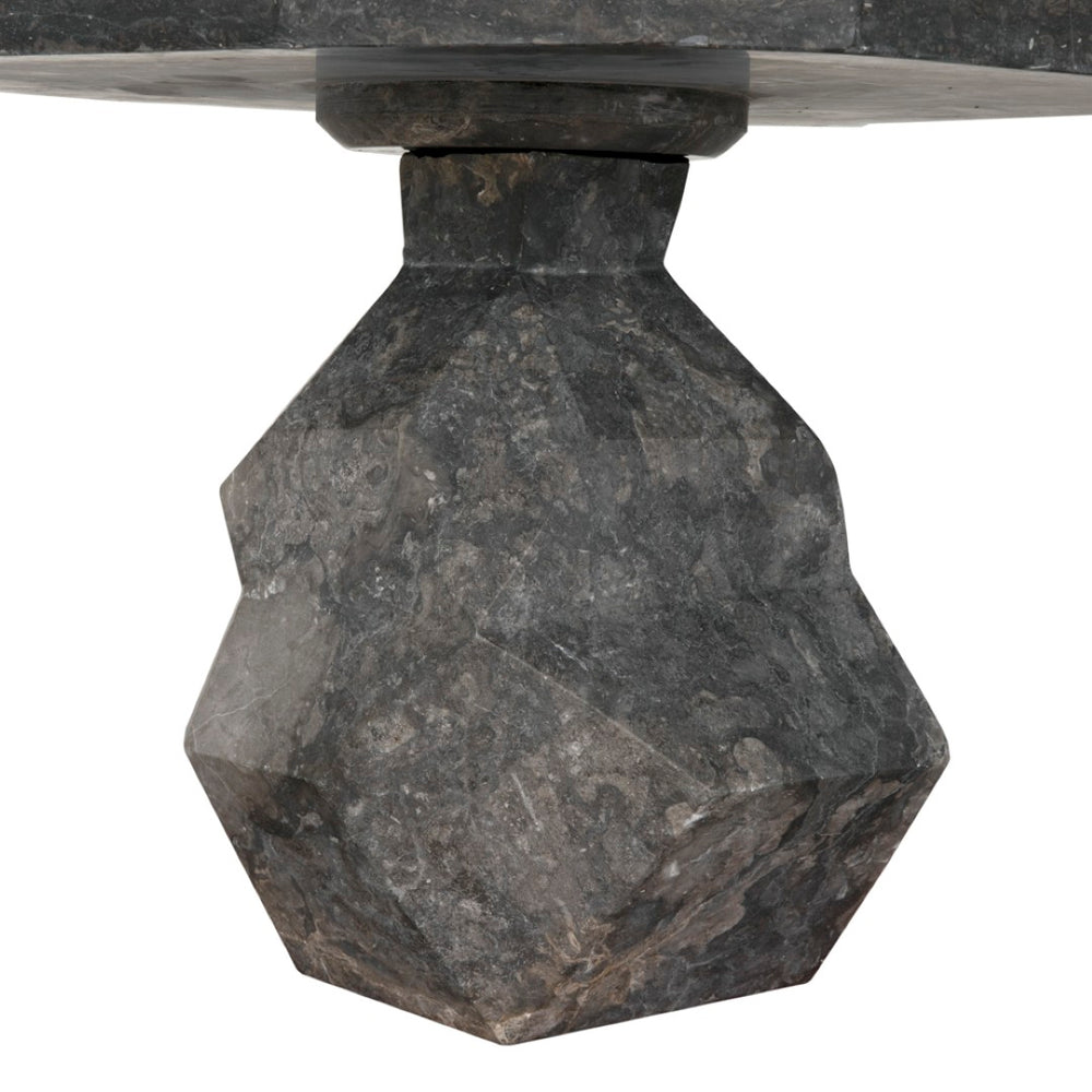 Noir Rind Accent Table - Sophisticated Marble Finish for Modern Luxury Living Spaces and Timeless Design Black Marble AM-318BM