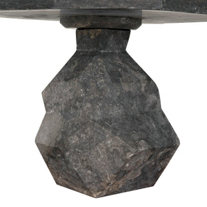 Noir Rind Accent Table - Sophisticated Marble Finish for Modern Luxury Living Spaces and Timeless Design Black Marble AM-318BM