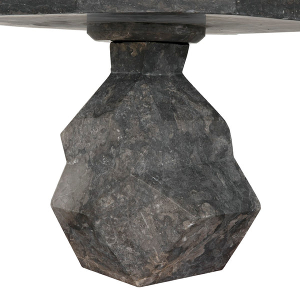 Noir Rind Accent Table - Sophisticated Marble Finish for Modern Luxury Living Spaces and Timeless Design Black Marble AM-318BM