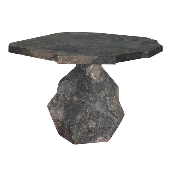 Noir Rind Accent Table - Sophisticated Marble Finish for Modern Luxury Living Spaces and Timeless Design Black Marble AM-318BM