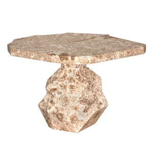 Noir Rind Accent Table - Sophisticated Marble Finish for Modern Luxury Living Spaces and Timeless Design White Marble AM-318WM