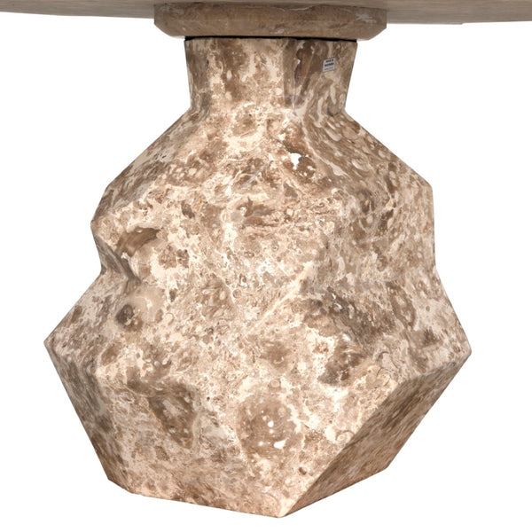 Noir Rind Accent Table - Sophisticated Marble Finish for Modern Luxury Living Spaces and Timeless Design White Marble AM-318WM