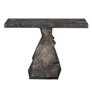 Noir Tilden Console Table - Luxurious Marble Top for Modern Minimalist Entryway or Living Room Decor Black Marble AM-319BM