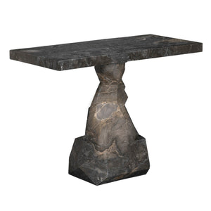Noir Tilden Console Table - Luxurious Marble Top for Modern Minimalist Entryway or Living Room Decor Black Marble AM-319BM