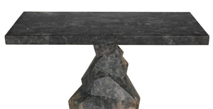 Noir Tilden Console Table - Luxurious Marble Top for Modern Minimalist Entryway or Living Room Decor Black Marble AM-319BM