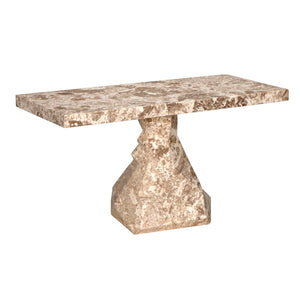 Noir Tilden Console Table - Luxurious Marble Top for Modern Minimalist Entryway or Living Room Decor White Marble AM-319WM